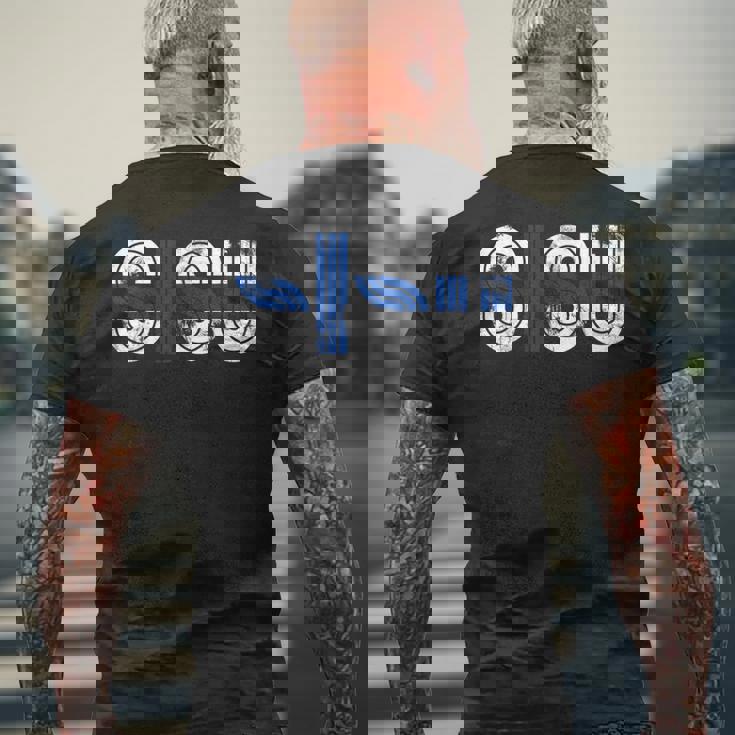 Sisu ノベルティtシャツ フィンランド国旗 スオミ旗 メンズTシャツ バックプリント 高齢者への贈り物