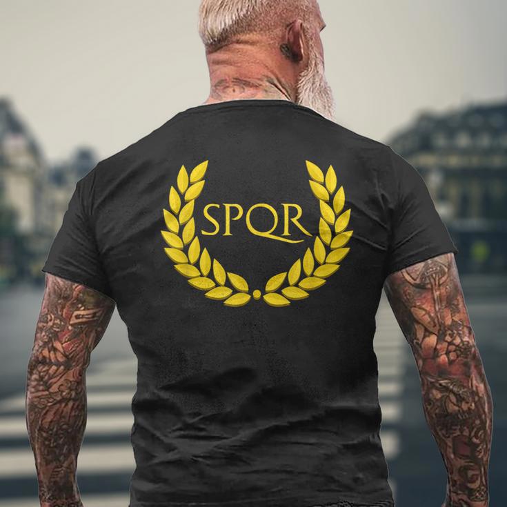 Spqrパープルローマ帝国 メンズTシャツ バックプリント 高齢者への贈り物