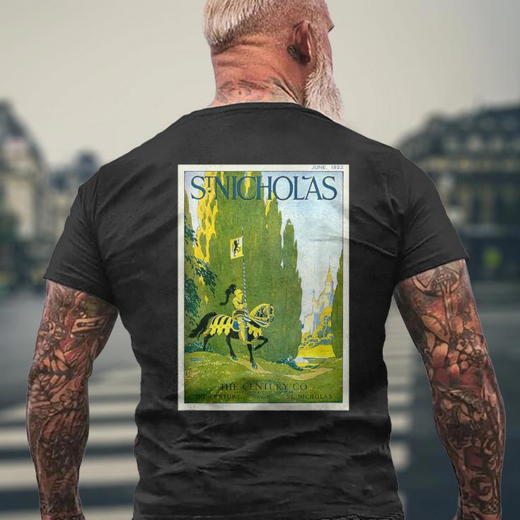 St ニコラス騎士 城 ジュスト王国 歴史兵士 メンズTシャツ バックプリント 高齢者への贈り物