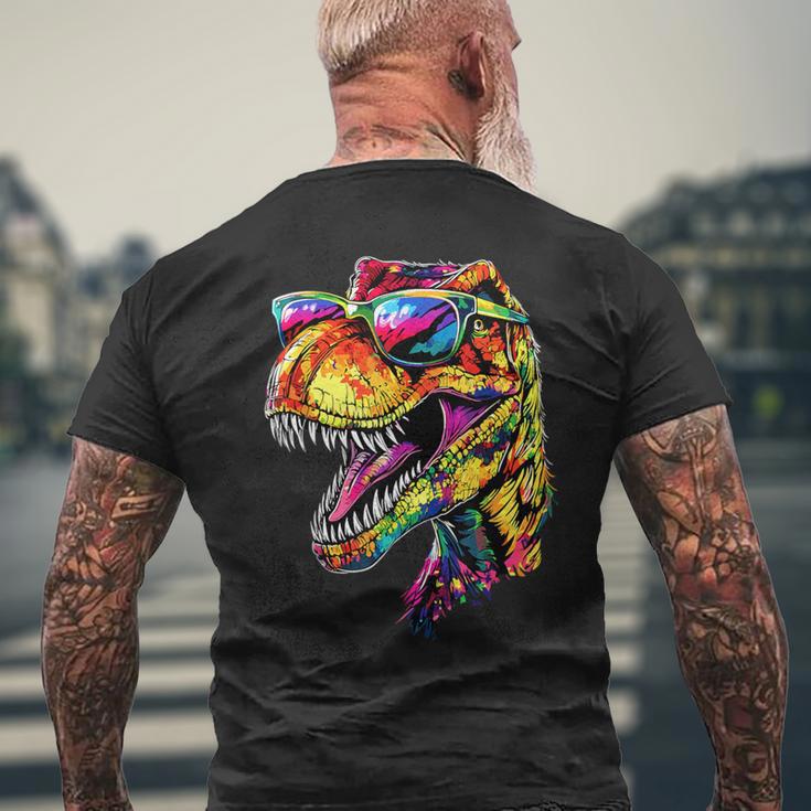 T-レックス ティラノサウルス・レックス 恐竜 恐竜大好き ディノ メンズTシャツ バックプリント 高齢者への贈り物