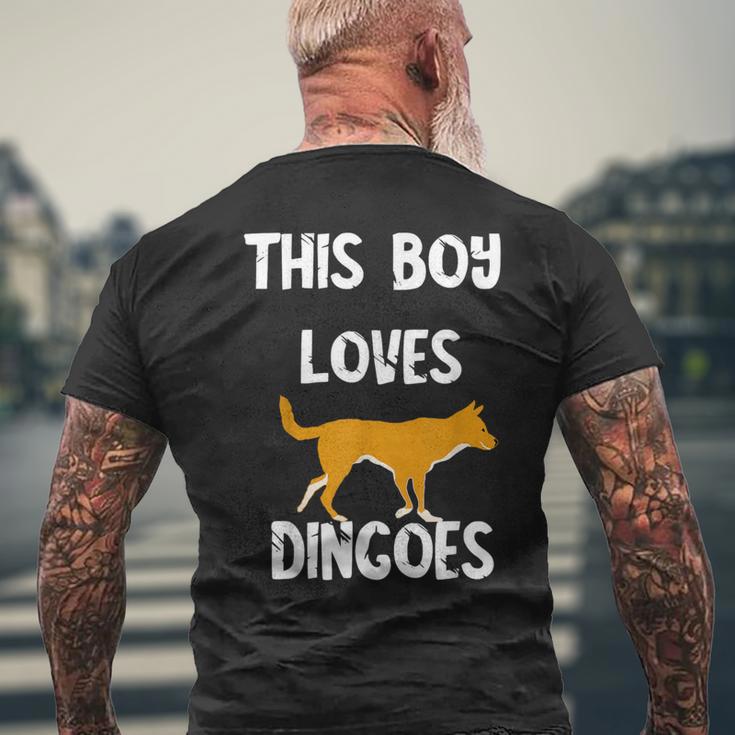 This Boy Loves Dingoes 野生動物 オーストラリアン ディンゴ犬 メンズTシャツ バックプリント 高齢者への贈り物