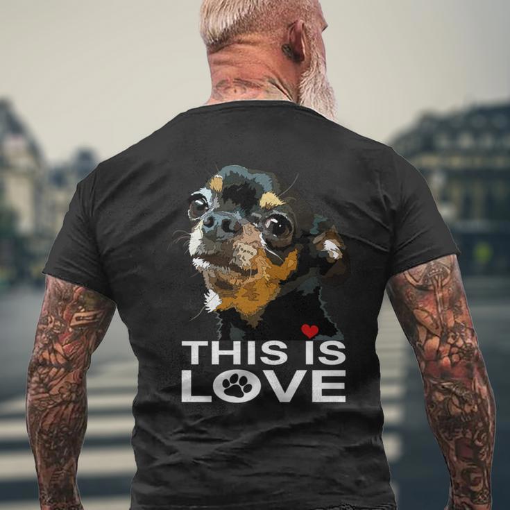 This Is Love And Tan チワワ犬 長袖tシャツ メンズTシャツ バックプリント 高齢者への贈り物
