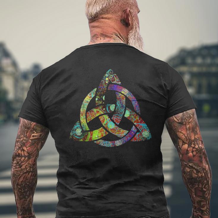 Triquetra ホーリートリニティ ケルトノット メンズTシャツ バックプリント 高齢者への贈り物