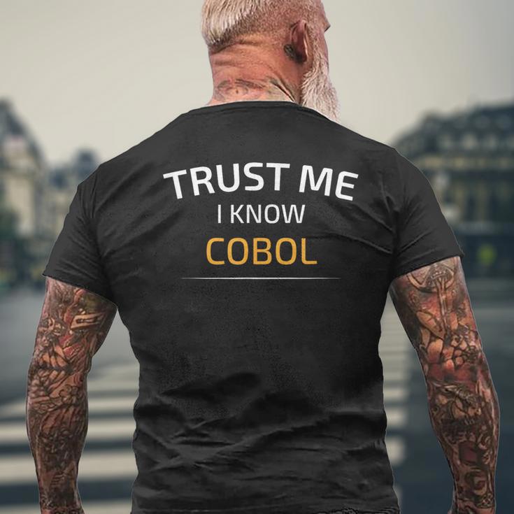Trust Me I Know Cobol データサイエンスtシャツ メンズTシャツ バックプリント 高齢者への贈り物