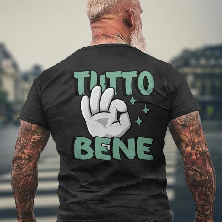 Tutto Bene イタリアの手のジェスチャー面白い引用イタリア 長袖tシャツ メンズTシャツ バックプリント 高齢者への贈り物