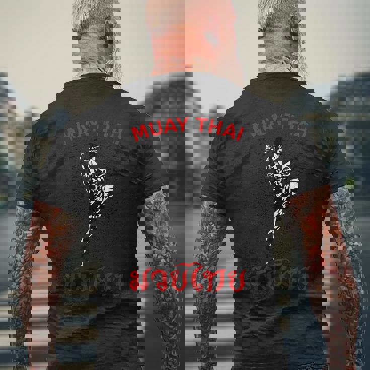 Twin Tiger ムエタイ タトゥー タイガー ボクシング ムエタイ ファイティング メンズTシャツ バックプリント 高齢者への贈り物