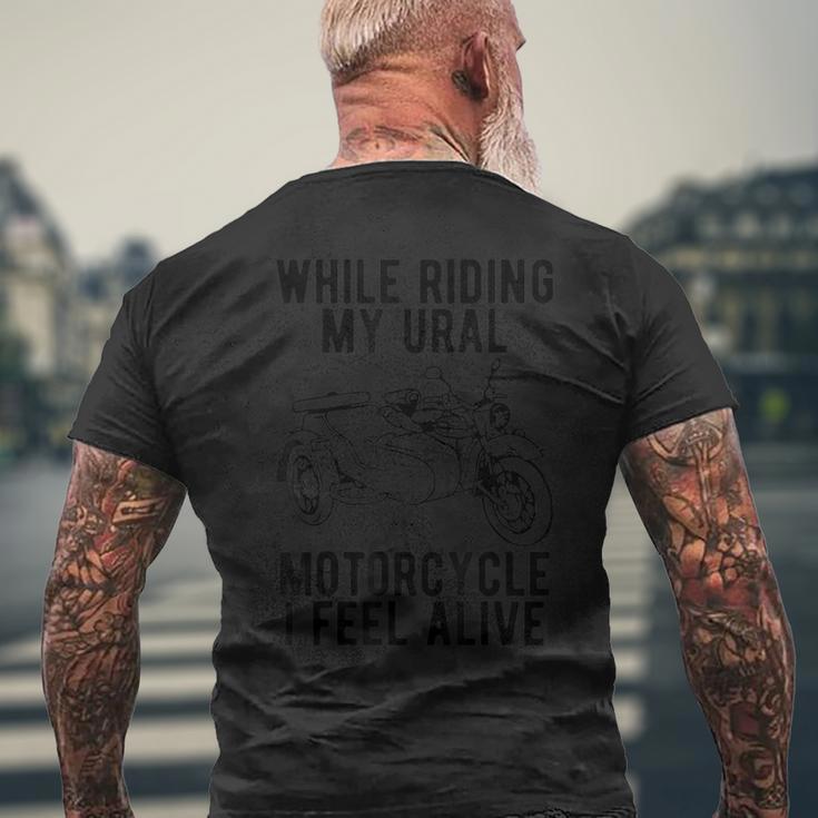 Ural オートバイ スパン オフロード モーターサイクリスト メンズTシャツ バックプリント 高齢者への贈り物