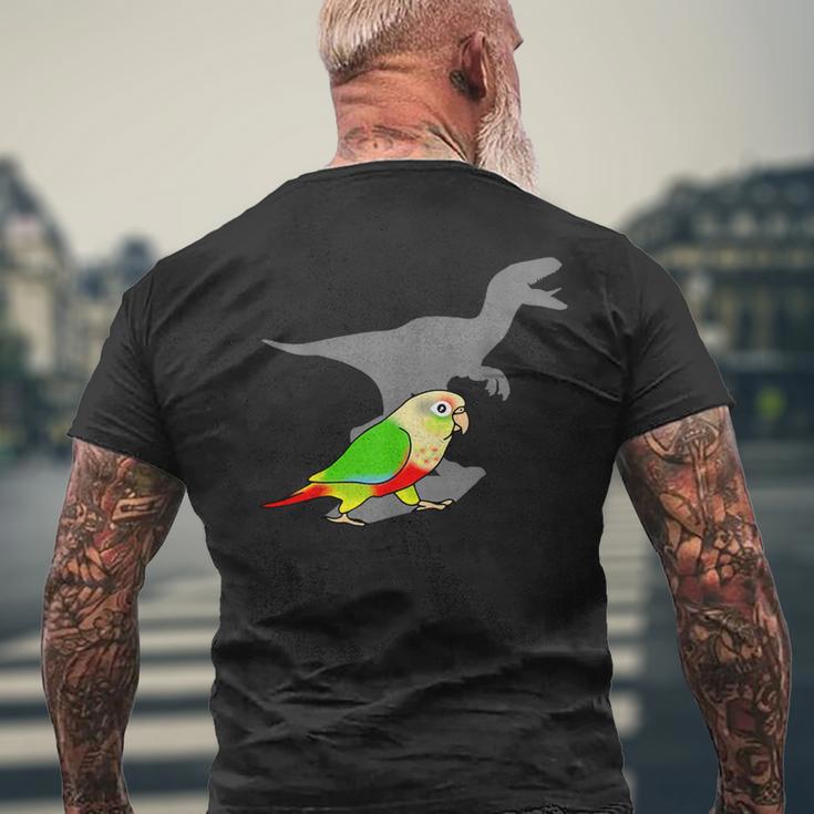 Velociraptor パイナップル コニュア 恐竜 シャドウ オウム メンズTシャツ バックプリント 高齢者への贈り物