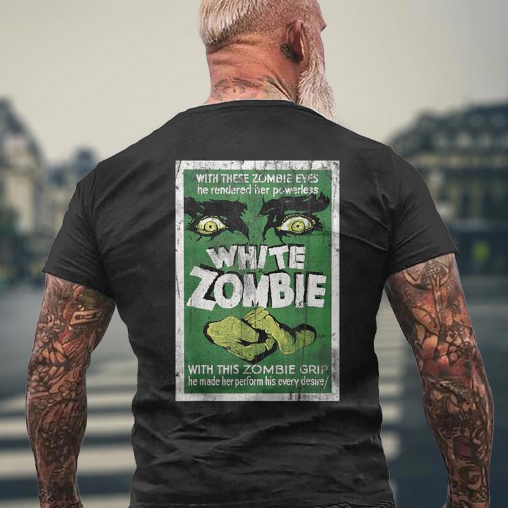 Vintage Blanc Zombie Movie Poster T-shirt imprimé au dos Cadeaux pour les vieillards