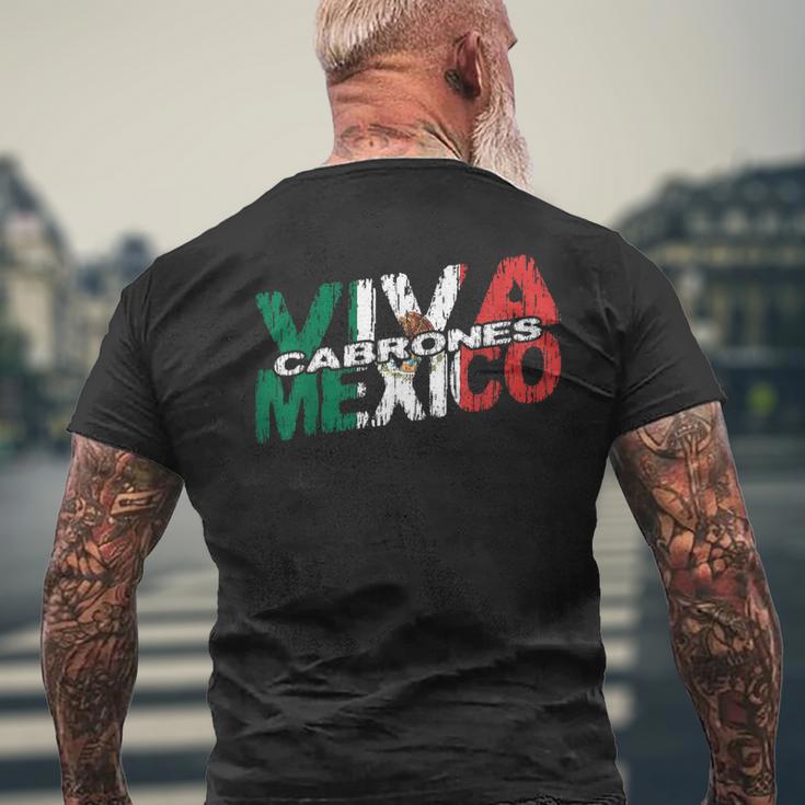 Viva Mexico Cabrones メキシコ独立 メキシカン国旗 メンズTシャツ バックプリント 高齢者への贈り物