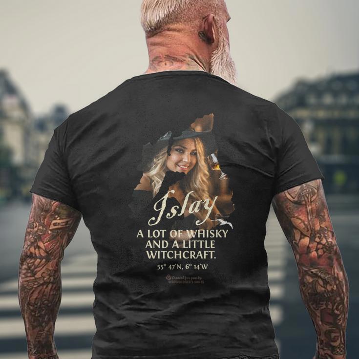 Whisky Islay アウトライン A Little Witchcraft A Lot Of Whisky メンズTシャツ バックプリント 高齢者への贈り物