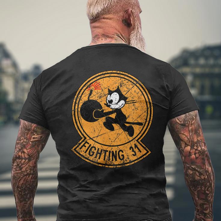Ww2 ヴィンテージfa-31 トムキャッターズ飛行隊パッチfa-31 ベテラン メンズTシャツ バックプリント 高齢者への贈り物