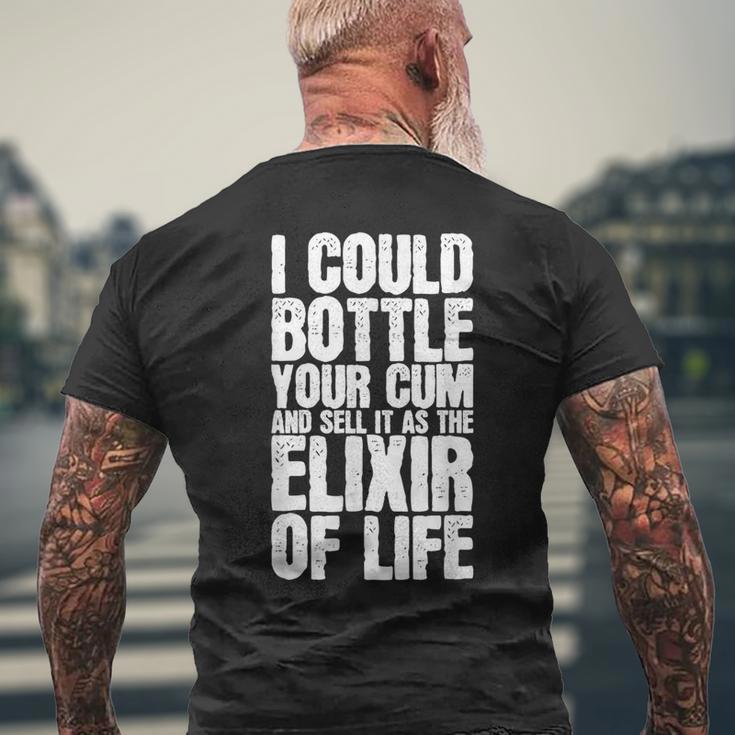 あなたの精子を瓶詰めして人生の万能薬として売ってもいいよ メンズTシャツ バックプリント 高齢者への贈り物