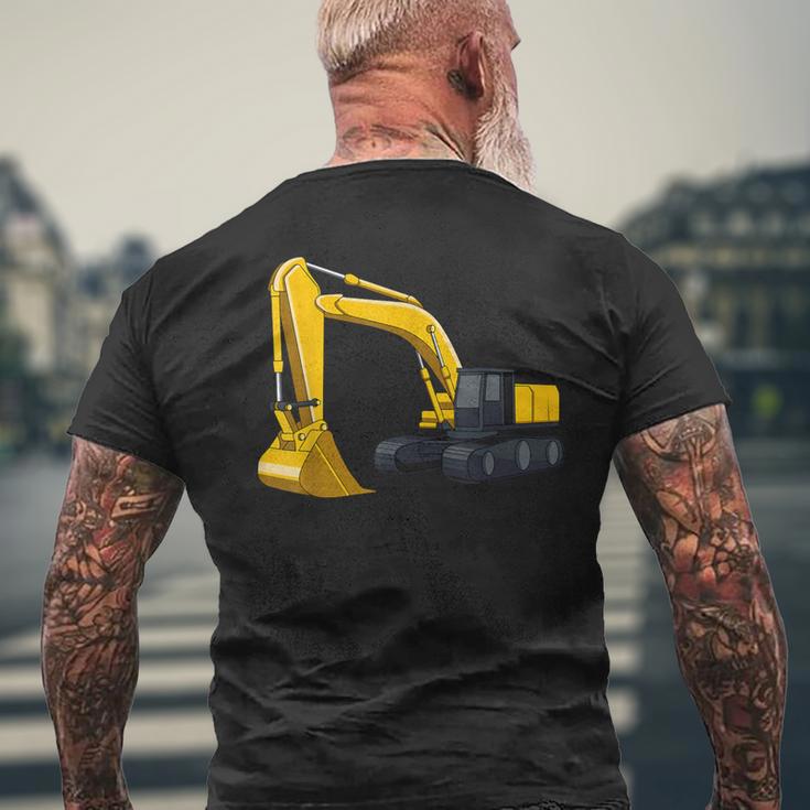 かっこいいショベルカー 男の子 乗り物 建設現場 キッズ メンズTシャツ バックプリント 高齢者への贈り物