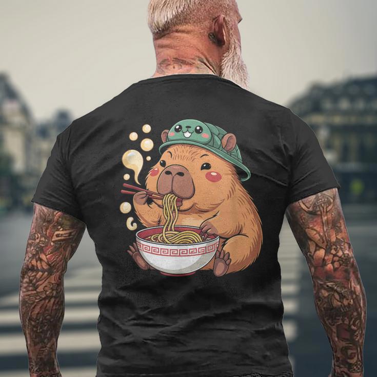 かわいいカピバラと亀 リュック ラーメン カワイイ メンズTシャツ バックプリント 高齢者への贈り物