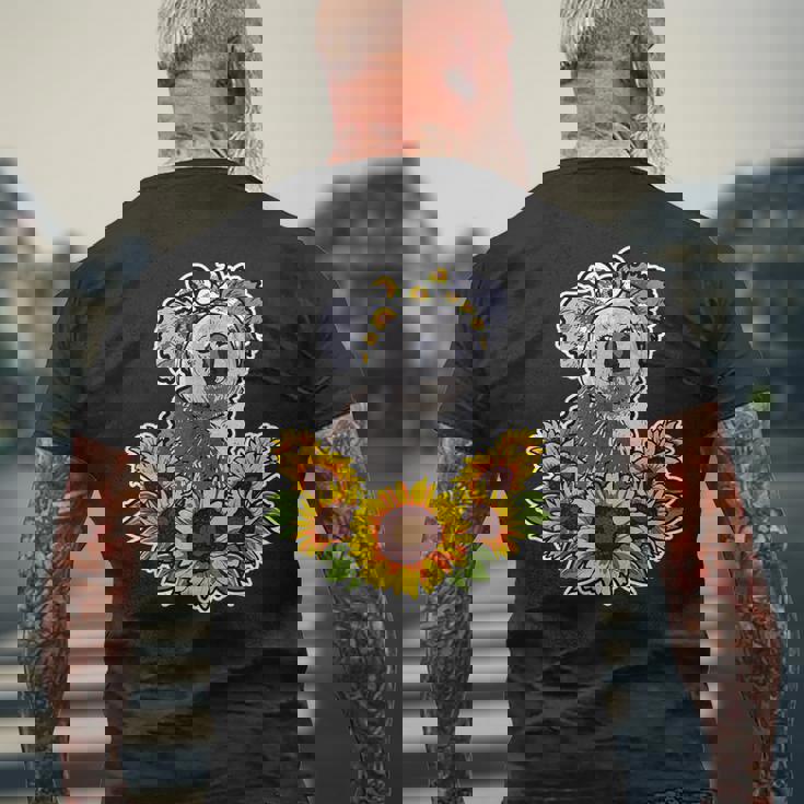 かわいいコアラベア ポイズンひまわりデココアラ メンズTシャツ バックプリント 高齢者への贈り物