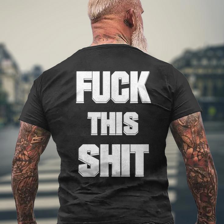 このくそをファック メンズTシャツ バックプリント 高齢者への贈り物