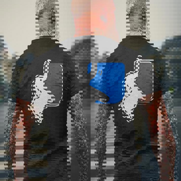 ぞうさん 象《鼻でぶらぶら》（いん ざ ポケット）ワンポイント 胸【どうぶつフレンズ】動物 かわいい 面白い メンズTシャツ バックプリント 高齢者への贈り物