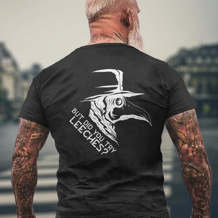でもリーチを試したのですか ペスト医師とペスト医師用マスク メンズTシャツ バックプリント 高齢者への贈り物