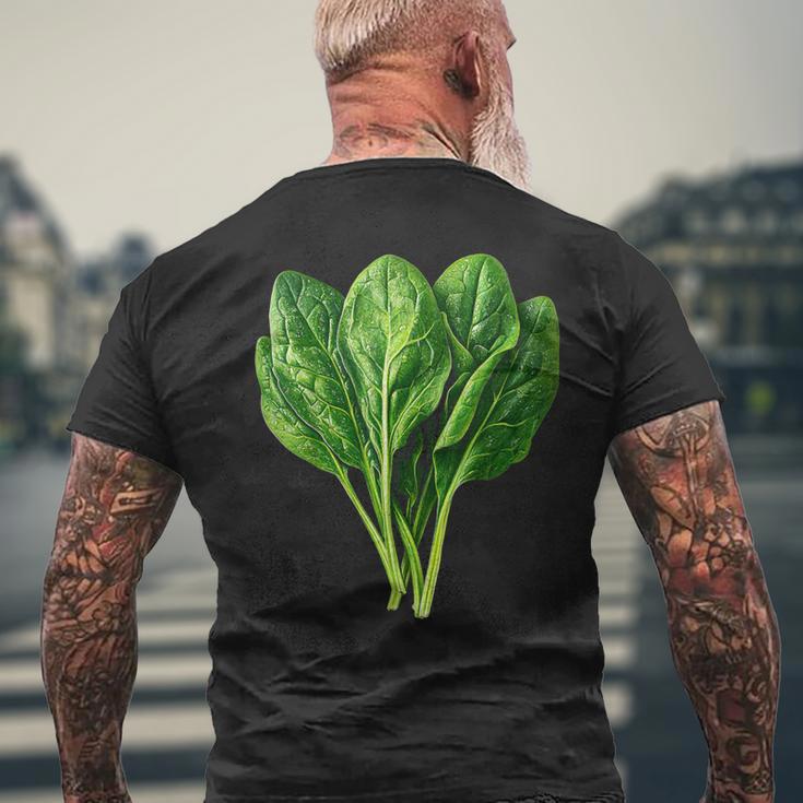 ほうれん草 野菜モチーフ 庭 ほうれん草 メンズTシャツ バックプリント 高齢者への贈り物