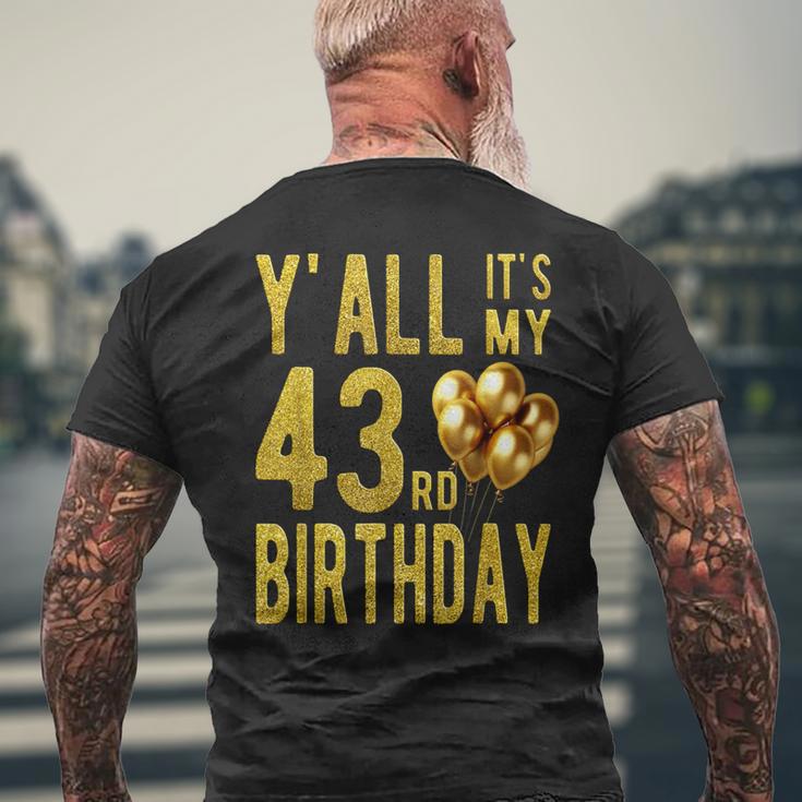 みんな私の43歳の誕生日面白いハッピー43歳の誕生日 メンズTシャツ バックプリント 高齢者への贈り物