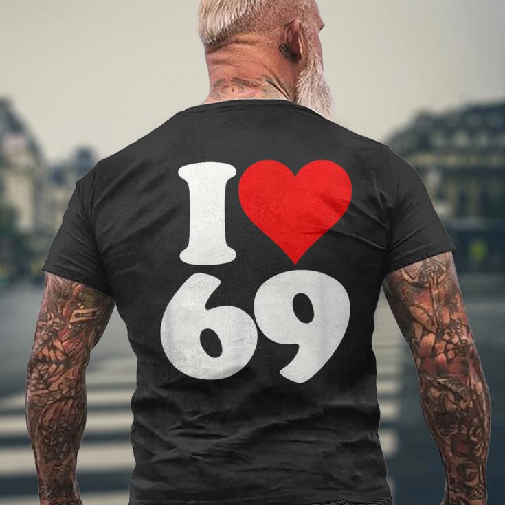 アイラブハート 69 シックスティナイン メンズTシャツ バックプリント 高齢者への贈り物