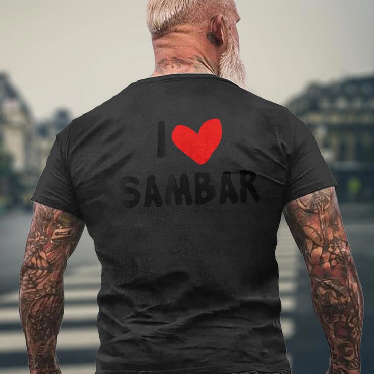 アイ・ラブ・サンバー メンズTシャツ バックプリント 高齢者への贈り物