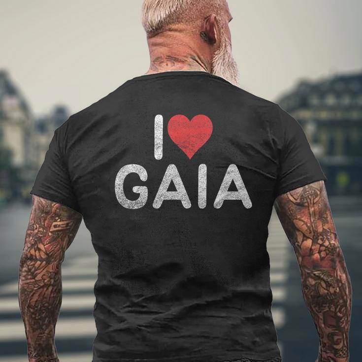 アイ・ラヴ・ガイア メンズTシャツ バックプリント 高齢者への贈り物