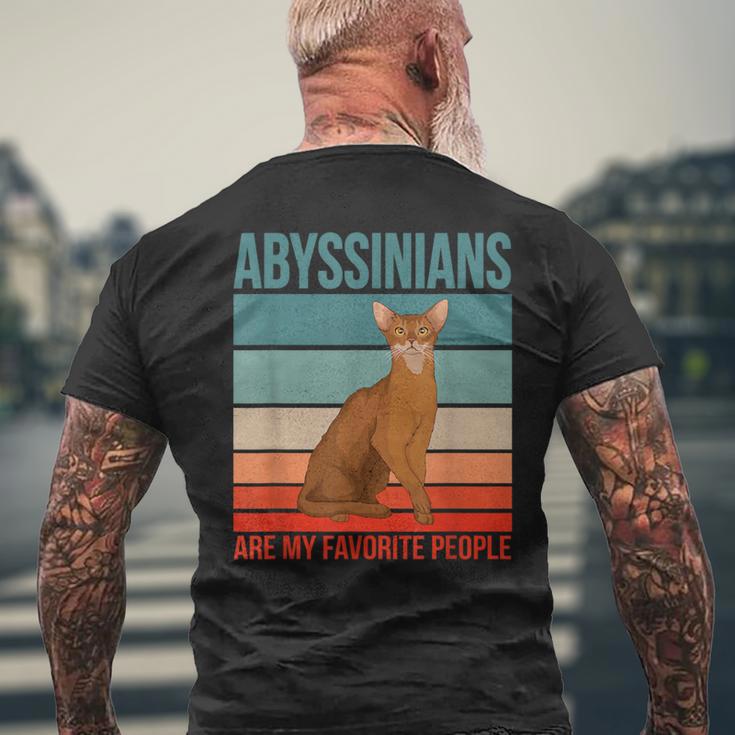 アビシニアン私の好きな人たち 子猫猫の飼い主 アビシニアン メンズTシャツ バックプリント 高齢者への贈り物