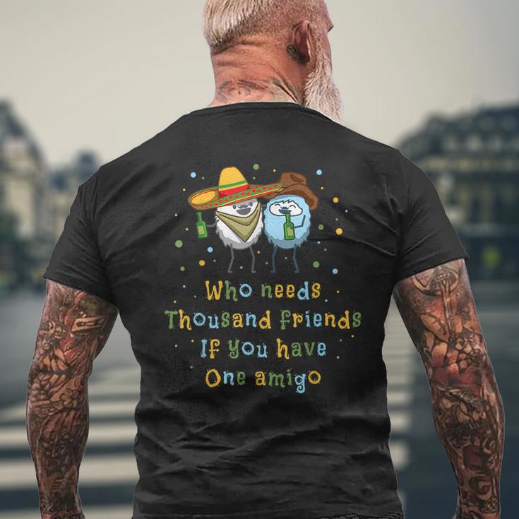 アミーゴが1つあれば千の仲間がいる メンズTシャツ バックプリント 高齢者への贈り物