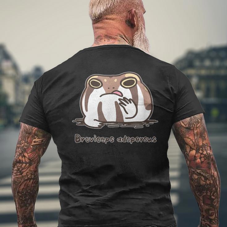 アメフクラガエル おもしろ ゆるかわ かわいい ギフト 生物 理系 メンズTシャツ バックプリント 高齢者への贈り物