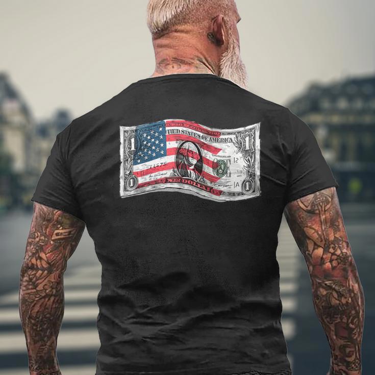 アメリカ 現金ドル札 コスチューム メンズTシャツ バックプリント 高齢者への贈り物