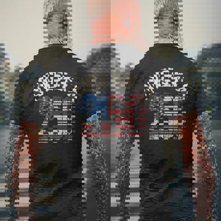 アメリカ250周年 7月4日アメリカ250年 メンズTシャツ バックプリント 高齢者への贈り物