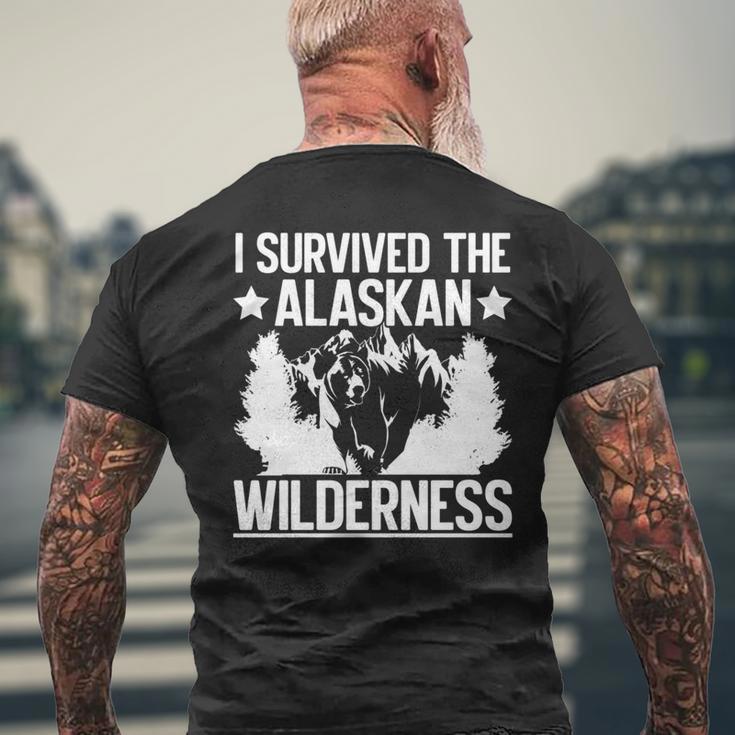 アラスカの荒野を生き延びたアラスカ 長袖tシャツ メンズTシャツ バックプリント 高齢者への贈り物