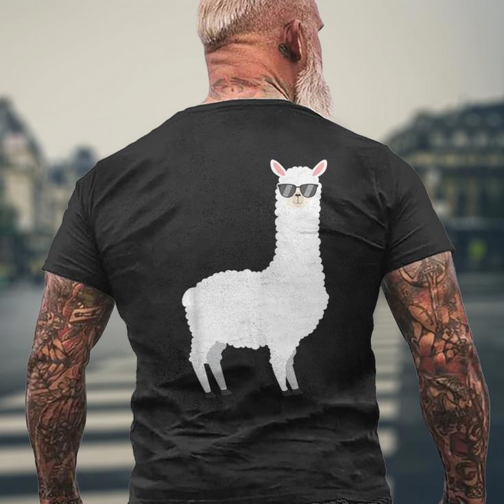 アルパカラマ メンズTシャツ バックプリント 高齢者への贈り物