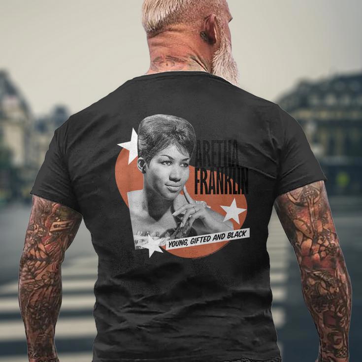 アレサ・フランクリン・ヤング・ギフテッド・アンド・ブラック・レトロ・フォト メンズTシャツ バックプリント 高齢者への贈り物