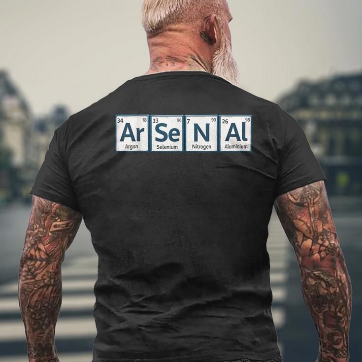 アーセナルar-Se-N-Al周期表要素 メンズTシャツ バックプリント 高齢者への贈り物