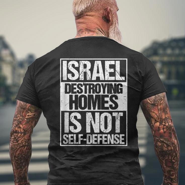 イスラエル Destroying Homes Is Notelf-Defense メンズTシャツ バックプリント 高齢者への贈り物