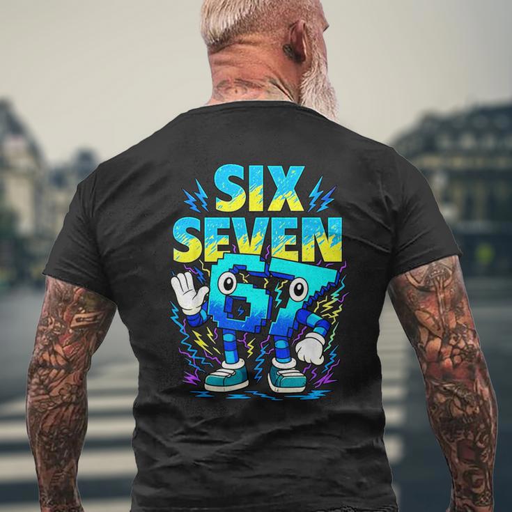 イタリアンブレインロットシックスセブン 6 7Ixeven メンズTシャツ バックプリント 高齢者への贈り物
