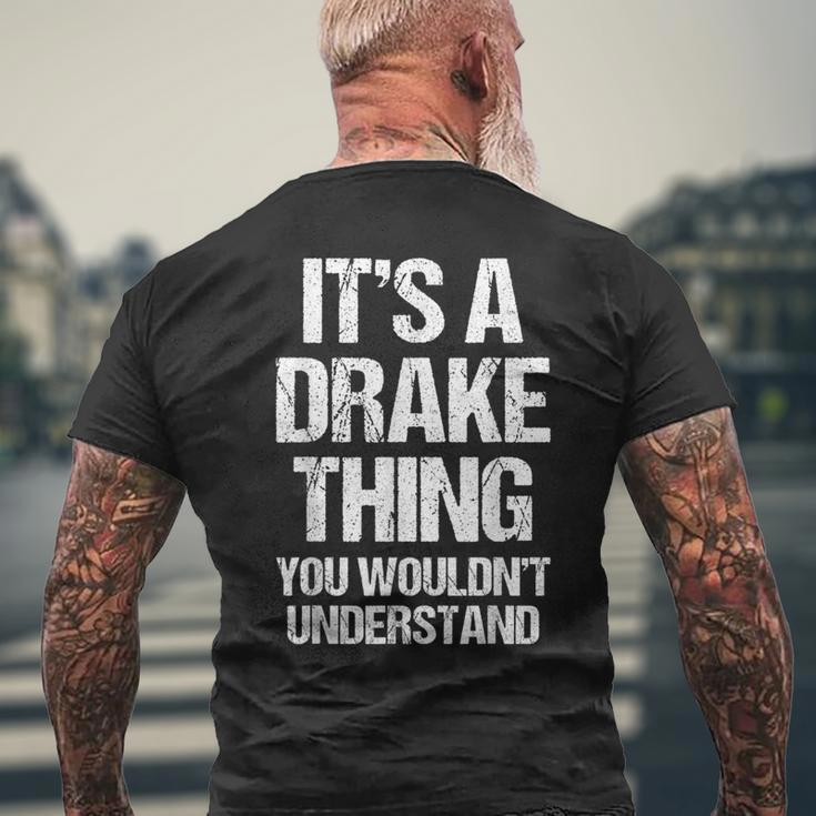 イッツ・ア・ドレイクのこと（あなたには理解できないでしょう）-ファニー・ドレイク メンズTシャツ バックプリント 高齢者への贈り物