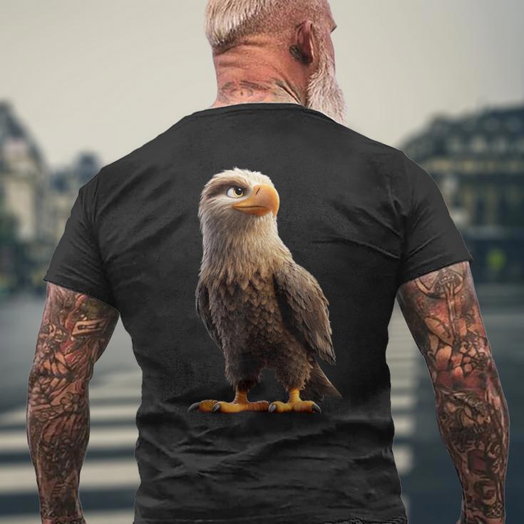イーグル ハクトウワシ イヌワシ オジロワシ ワシ ワシ メンズTシャツ バックプリント 高齢者への贈り物