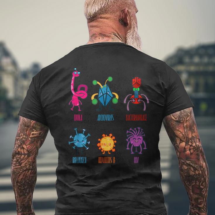 ウイルス学者のためのかわいいウイルスtシャツ メンズTシャツ バックプリント 高齢者への贈り物