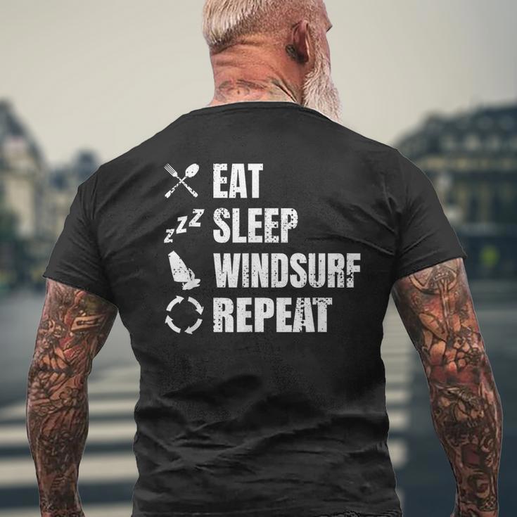 ウインドサーフィンルーティン ウインドサーフィンコーチ セイルボーディング メンズTシャツ バックプリント 高齢者への贈り物