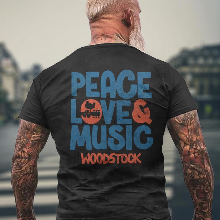 ウッドストック 平和 愛と音楽 長袖tシャツ メンズTシャツ バックプリント 高齢者への贈り物
