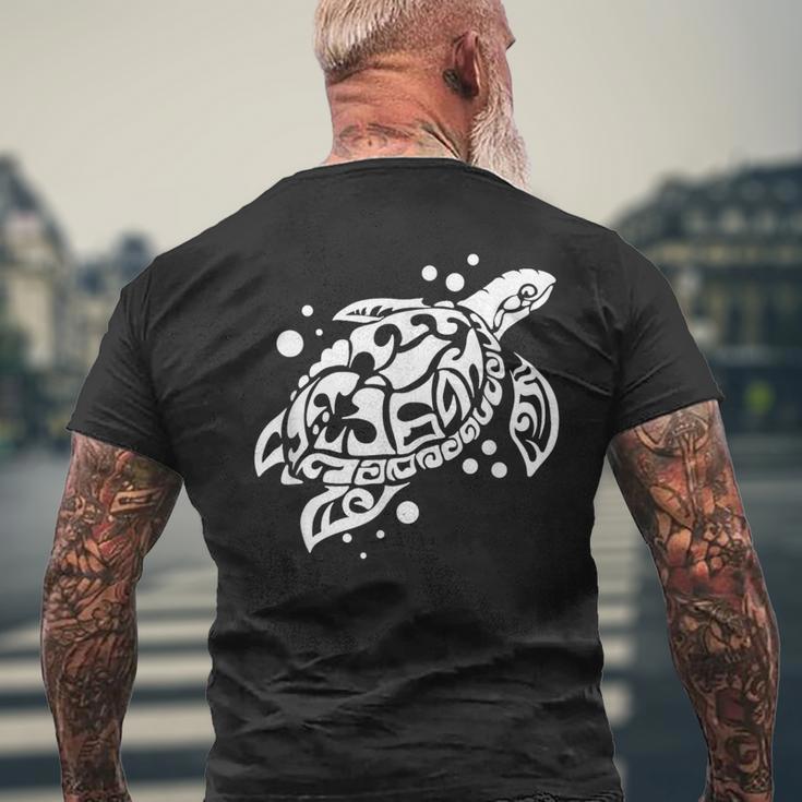 ウミガメのギフト 素晴らしい海洋生物のウミガメ メンズTシャツ バックプリント 高齢者への贈り物