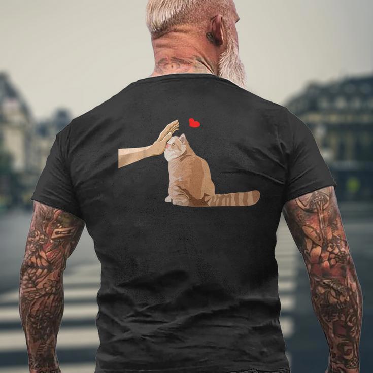 エキゾチックショートヘア猫エキゾチックショートヘア メンズTシャツ バックプリント 高齢者への贈り物