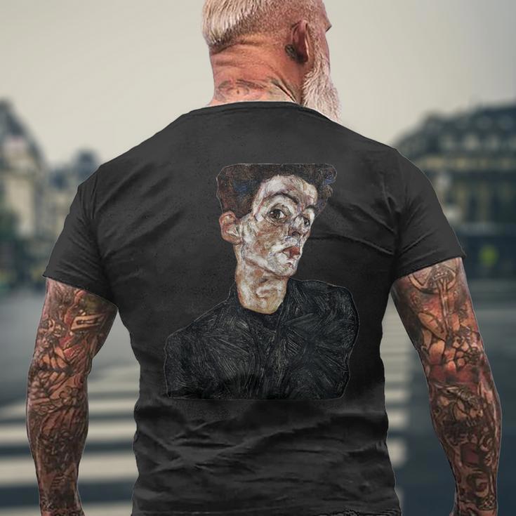 エゴン・シーレ セルフポートレート メンズTシャツ バックプリント 高齢者への贈り物