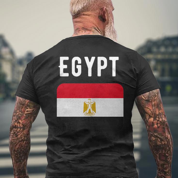 エジプト国旗 エジプト 国地図 国旗 メンズTシャツ バックプリント 高齢者への贈り物