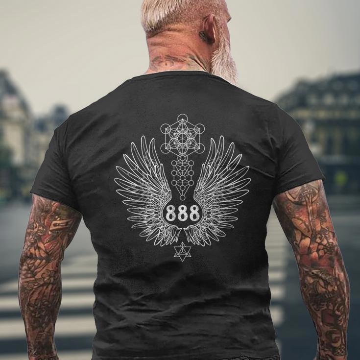 エンジェルナンバー888神聖幾何学 メンズTシャツ バックプリント 高齢者への贈り物