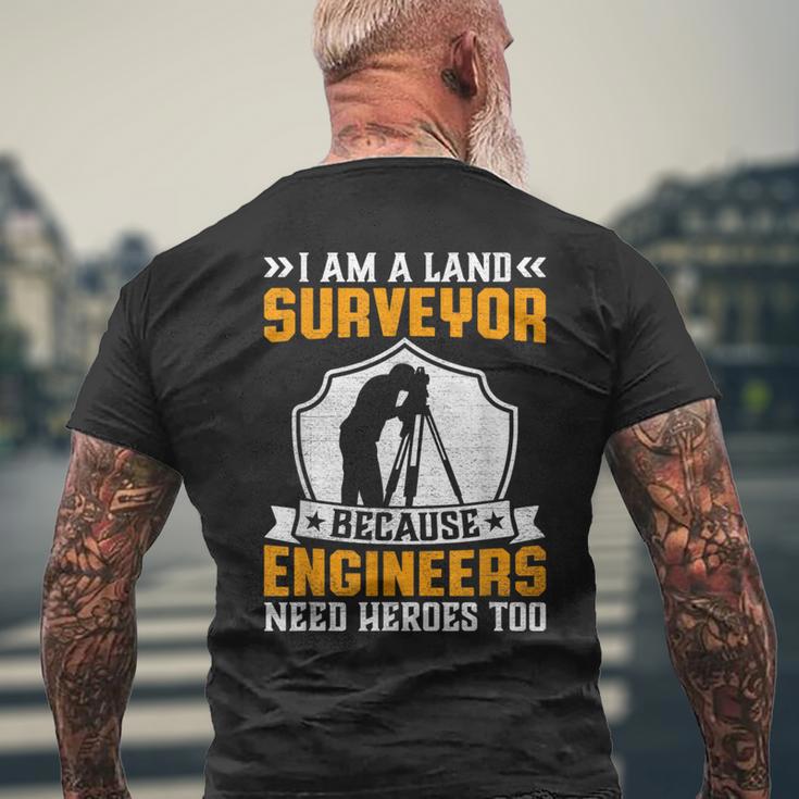 エンジニアにもヒーローが必要だからサーベイヤーになった メンズTシャツ バックプリント 高齢者への贈り物